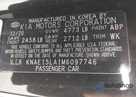 2021 Kia Stinger Gt-Line from USA, damaged, VIN KNAE15LA1M6097746